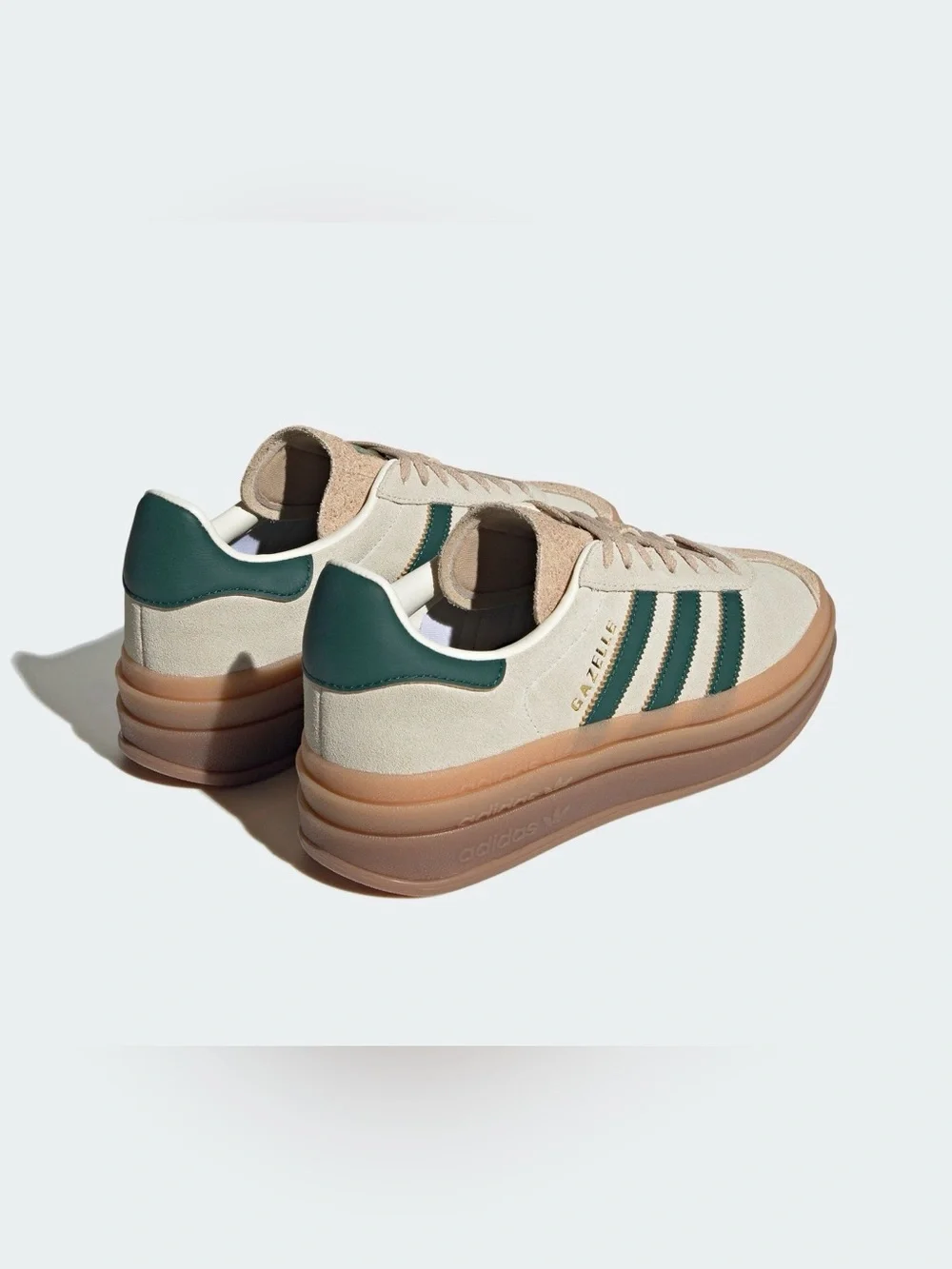 NWT adidas Gazelle Bold ID7056 Cream White Collegiate Green Women’s 9.5